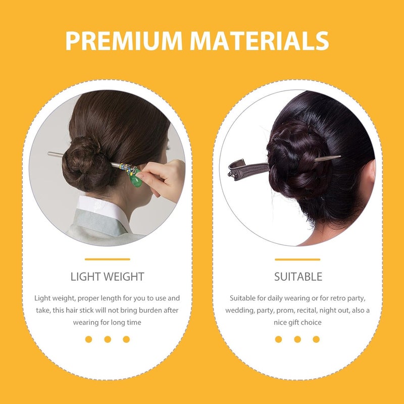 Wooden Hair Chopsticks Hair Stick for Women Hanfu and Traditional Updo Styling Style - Image 5