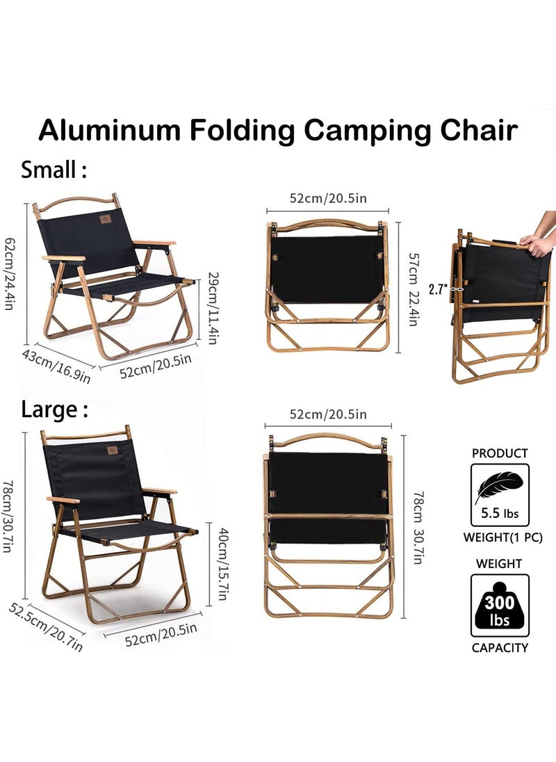 AUTOYSUR Camping Chair,Outdoor Portable Folding Chair,Lightweight Camping Furniture Chair for Hiking,Fishing,Picnic,Travel (Big,Black)  - Image 2