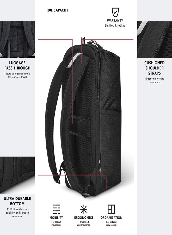 OGIO Fuse Lightweight Backpack (20 Liter, Black, Zip Top) - Image 5