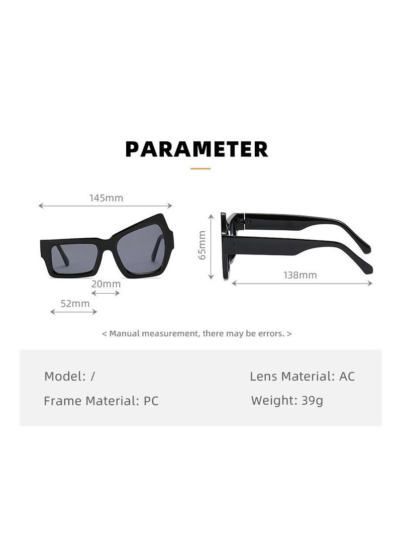 Fashion Irregular Square Sunglasses Man Fashion Brand Designer Personality Sun Glasses Black Mirror - Image 4