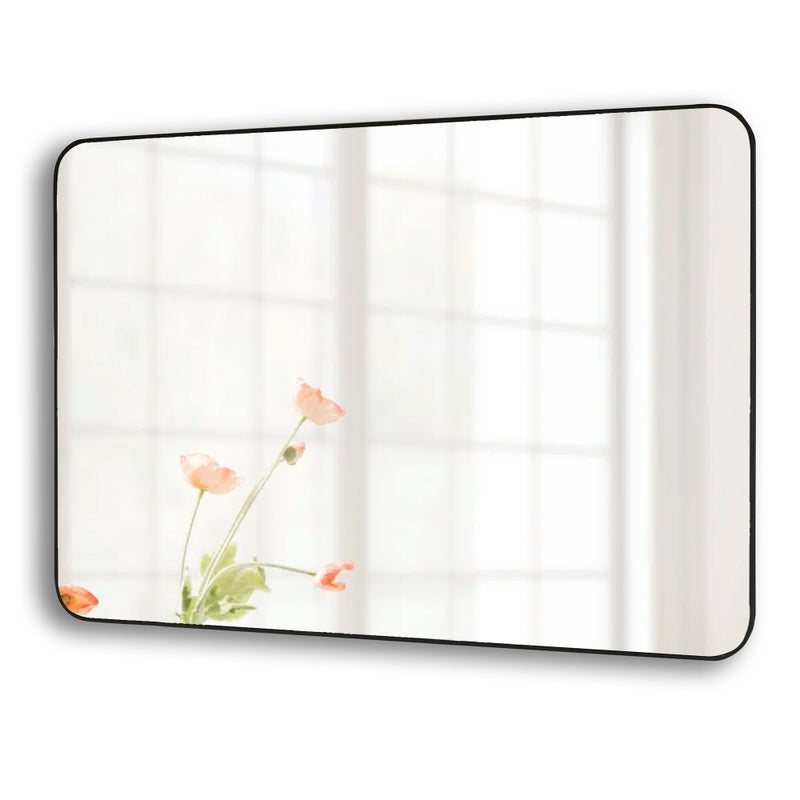 CULER Black Bathroom Wall Mirror20 x 30 Inch Rectangle Vanity Modern Tempered Glass Mirror for BedroomLiving RoomEntryway 20x30 Inch Black