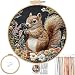 FONNUY Funny Squirrel Floral Embroidery Kit Cross Stitch Kits for Beginners Handmade Crafts with Printed Patterns for Beginner Adults Easy to Follow Color Thread Needlework 8 Hoop Smart - Image 2