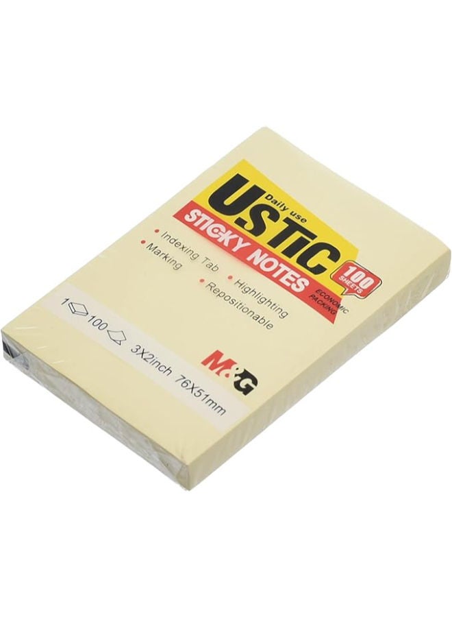 M&G U-Stick Sticky Notes, Compact Notes, 76x51mm, 100 Sheets, Strong Adhesive - Image 2