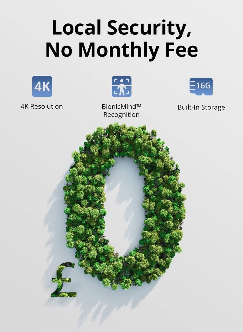 إيوفي eufy Security eufyCam 3 2-Cam Kit, Security Camera Outdoor Wireless, 4K Camera with Integrated Solar Panel, Forever Power, Face Recognition AI, Expandable Local Storage up to 16TB, No Monthly Fee - Image 3