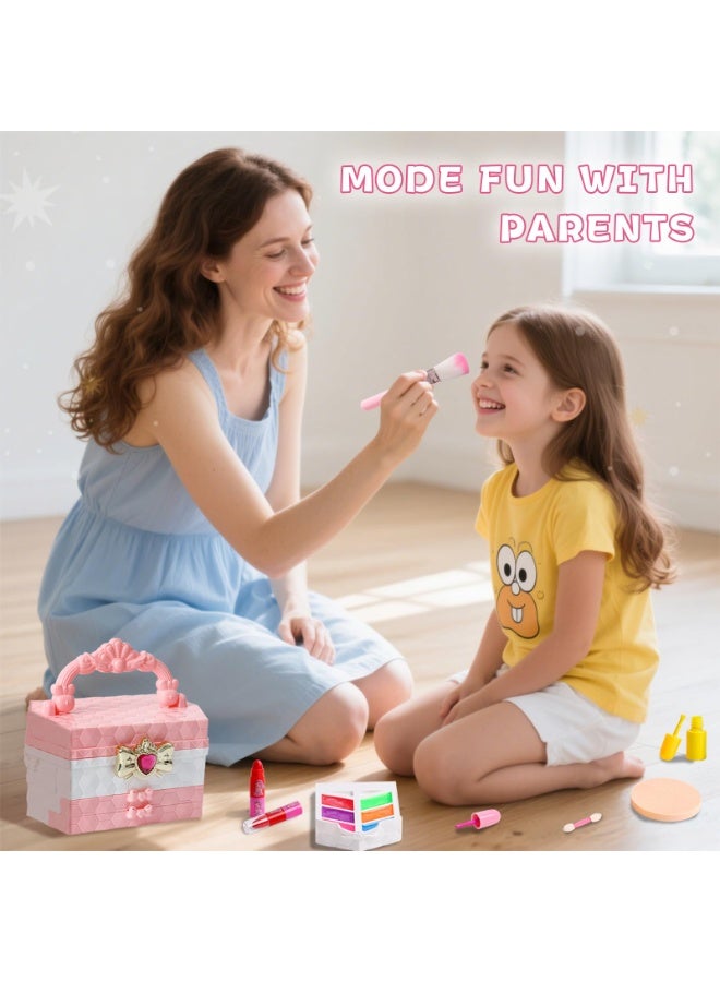 Real Washable Kids Makeup Sets for Girls 5-8, Non-Toxic Makeup Sets for Girls Ages 8-12 10-12 - Play Make Up Kits for Kids Ages 6-12- Ideal Toddler Makeup Kit for 3-12 Years Old - Image 3