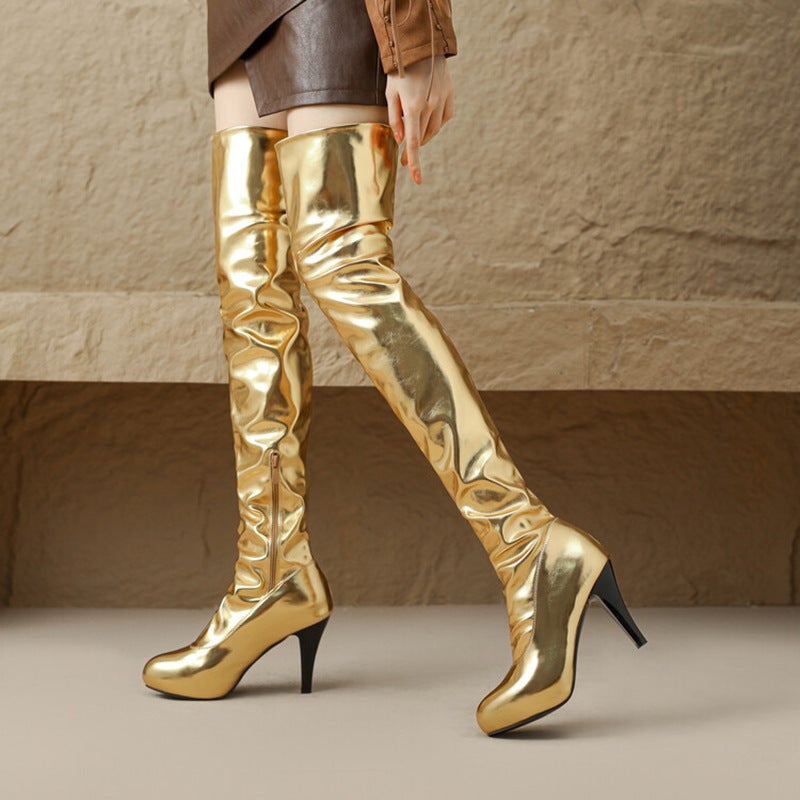 Long Boots Style Stiletto Over-The-Knee Boots Thigh Boots 23-37 - Image 2
