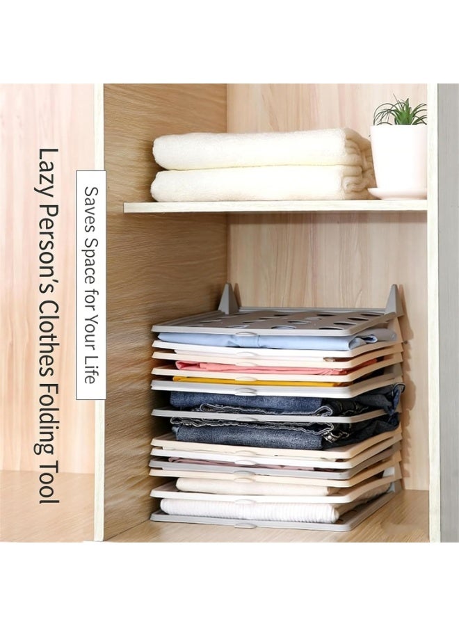 Arabest New Stackable Closet Organizer, Stackable Closet Clothing Organizer System, Non-Slip Space-Saving Folding Board System for T-Shirts, Pants & Sweaters (10PCS) - Image 2