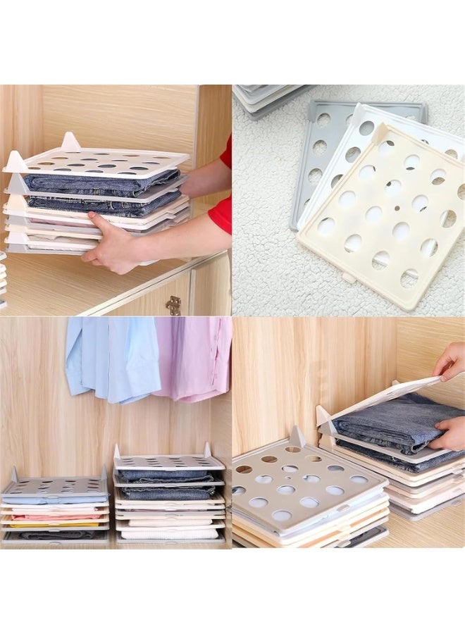 Arabest New Stackable Closet Organizer, Stackable Closet Clothing Organizer System, Non-Slip Space-Saving Folding Board System for T-Shirts, Pants & Sweaters (10PCS) - Image 4