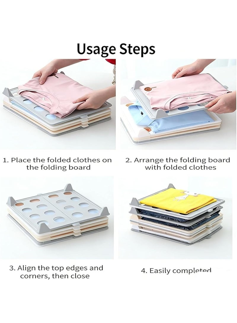 Arabest New Stackable Closet Organizer, Stackable Closet Clothing Organizer System, Non-Slip Space-Saving Folding Board System for T-Shirts, Pants & Sweaters (10PCS) - Image 5