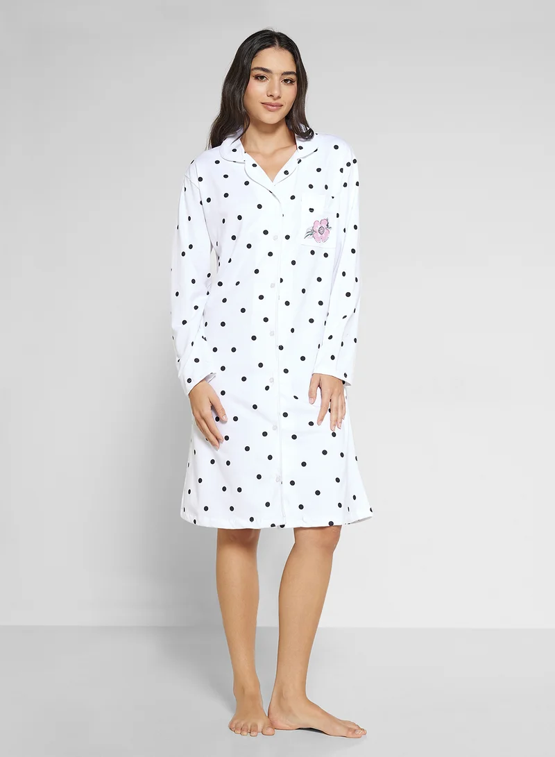 Disney Marie Heart Print Jersey Shirt Dress