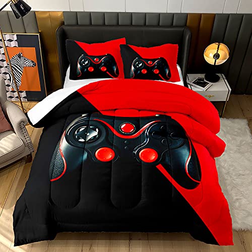 AILONEN AILONEN Gamer Comforter Sets for Teen Boys Gaming Bedding Sets Full SetVideo Game BedspreadGame DuvetGamepad Bed SetController Quilt Set3 Piece 1 Comforter and 2 Pillowcases 