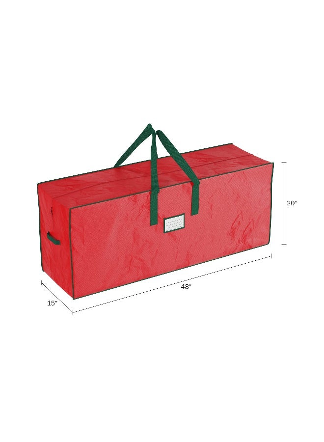 Elf Stor Christmas Tree Storage Bag Set - Set of 2 Bags for 7.5-Foot Artificial Trees - Protects Holiday Decorations and Inflatables by Elf Stor (Red) - Image 2