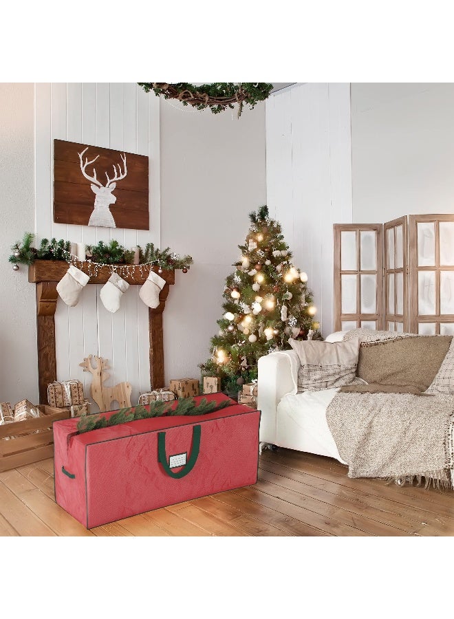 Elf Stor Christmas Tree Storage Bag Set - Set of 2 Bags for 7.5-Foot Artificial Trees - Protects Holiday Decorations and Inflatables by Elf Stor (Red) - Image 5