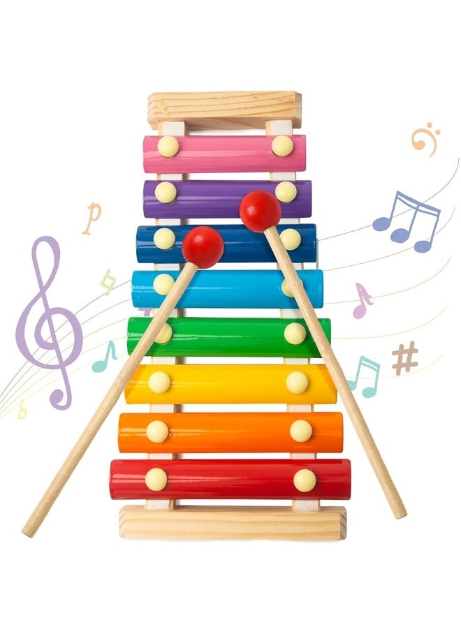 Mcpinky MCPINKY Xylophone for Kids, Xylophone Musical Toy with Child Safe Mallets Educational Musical Instruments Toy for Toddlers 1-3  - Image 1