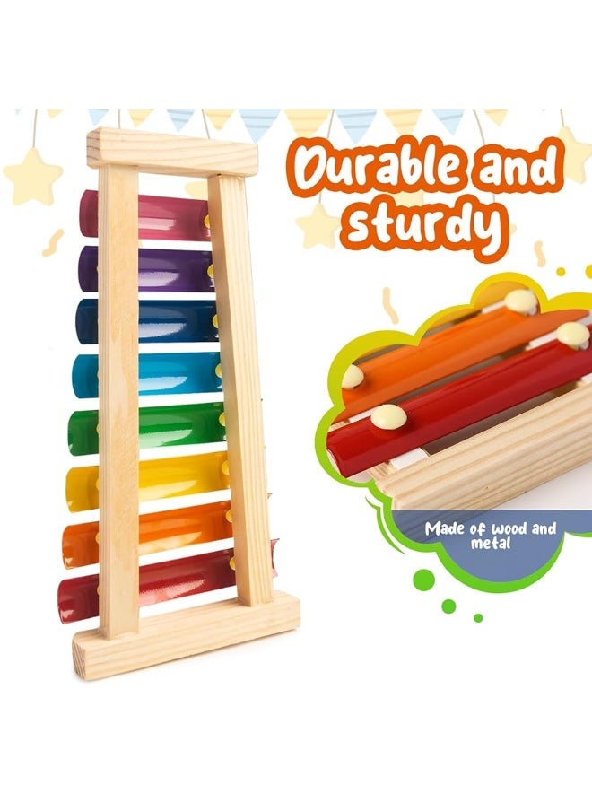 Mcpinky MCPINKY Xylophone for Kids, Xylophone Musical Toy with Child Safe Mallets Educational Musical Instruments Toy for Toddlers 1-3  - Image 2