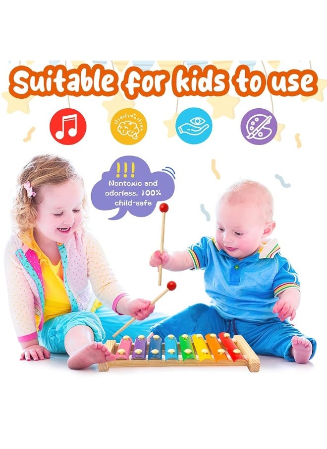 Mcpinky MCPINKY Xylophone for Kids, Xylophone Musical Toy with Child Safe Mallets Educational Musical Instruments Toy for Toddlers 1-3  - Image 3