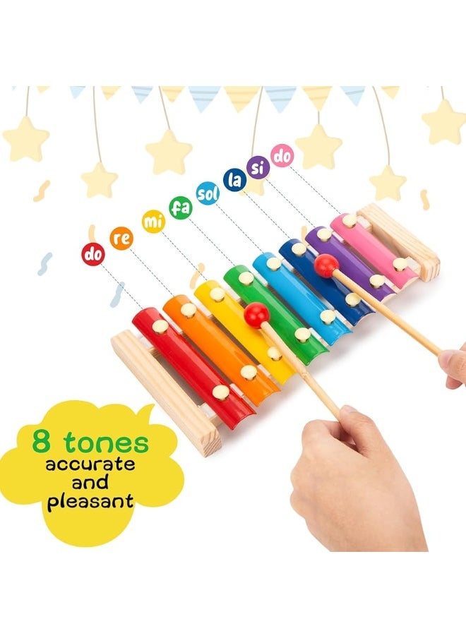 Mcpinky MCPINKY Xylophone for Kids, Xylophone Musical Toy with Child Safe Mallets Educational Musical Instruments Toy for Toddlers 1-3  - Image 5