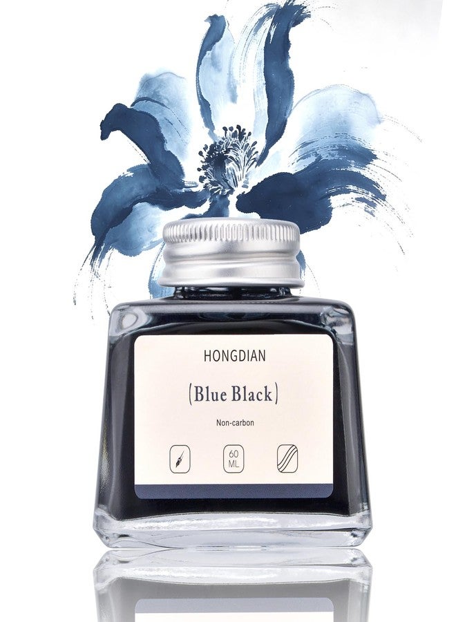 Asvine Hongdian Fountain Pen Bottled Ink Blue Black Color, 60ml Non Carbon Inkwell Bottle, Artist Calligraphy Ink - Image 1