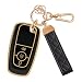Rislobx 3 Buttons TPU Key Fob Cover for Ford Key Fob Case for 2018 2019 2020 2021 2022 2023 2024 Ford Explorer F150 Fusion Mustang Escape Edge Bronco Ranger Expedition Black - Image 2