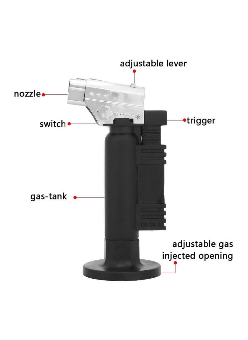 Generic Kitchen And Cooking Torch Refillable Adjustable Flame Lighter with Safety Lock for DIY Creme Brulee BBQ and Baking(Butane Gas Not Included)  - Image 4