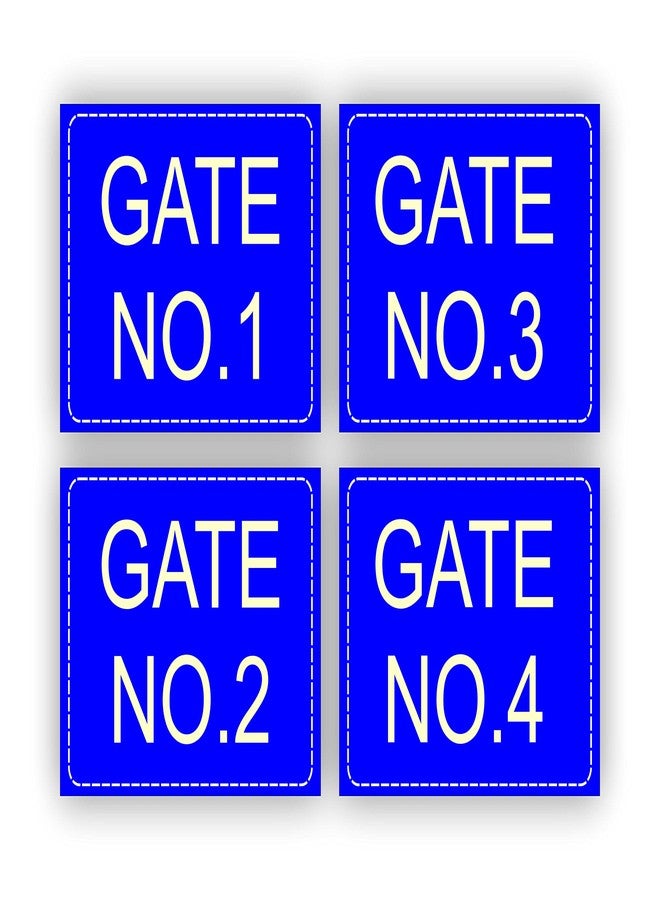 Good Print Zone : Gate No.1 To 4, Sign Board for Gate Size 8"X.11" Inch, 5mm Thick Sunboard Waterproof Pack Of 1 Set 4.Pcs - Image 1