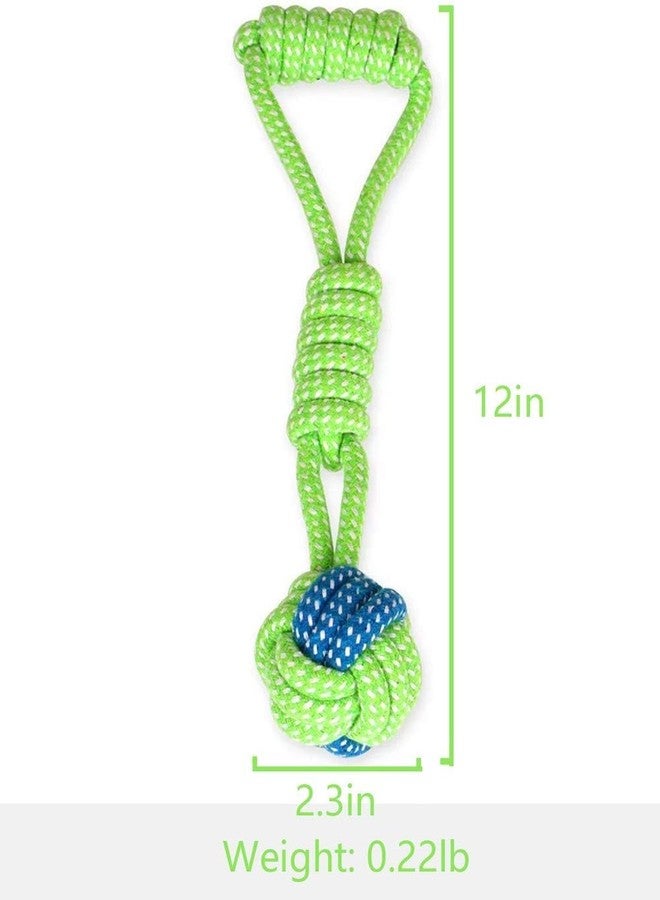 PETZLUV Dog Rope Chew Toy Set 5 Knot Heavy Duty Dog Toy for Aggressive Chewer Dogs Interactive Pet Toy with Handle for Medium Breeds - Pack of 2 (Color May Vary) - Image 5