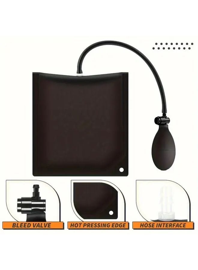 2 Piece Set Black Heavy Duty Air Wedge Pump 440LB Load Car Leveling Tool - Image 3