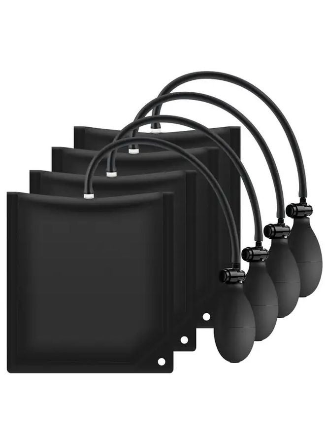 2 Piece Set Black Heavy Duty Air Wedge Pump 440LB Load Car Leveling Tool - Image 2