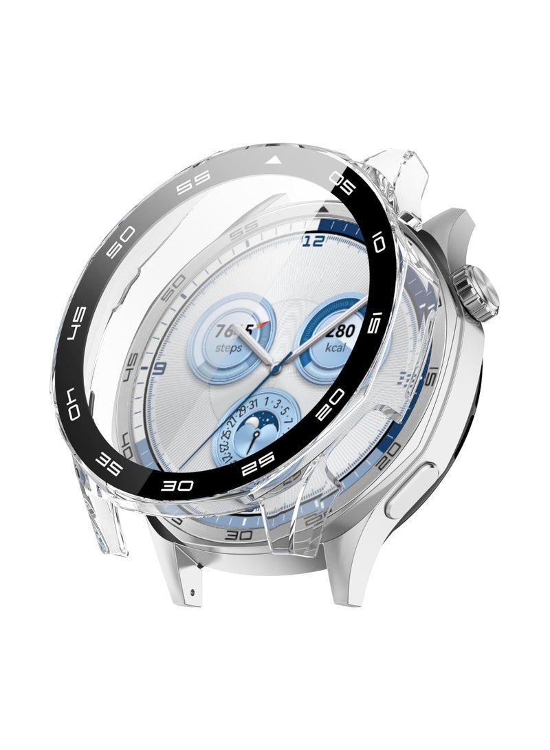 Full Coverage Case for Huawei Watch GT5(46MM),All-around Anti Scratch Shockproof Protective Hard PC Tempered Glass Compatible with Huawei Watch GT5 46 MM,Clear - Image 1