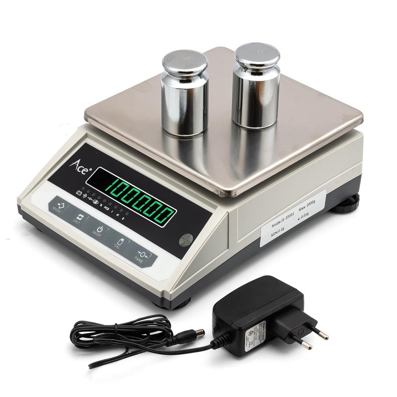 Ace Multipurpose Electronic Digital Weighing scale for Jewellery Ornaments Industries Chemical and Laboratory purpose Capacity 1kg 001 g 1000g 10mg - Image 1