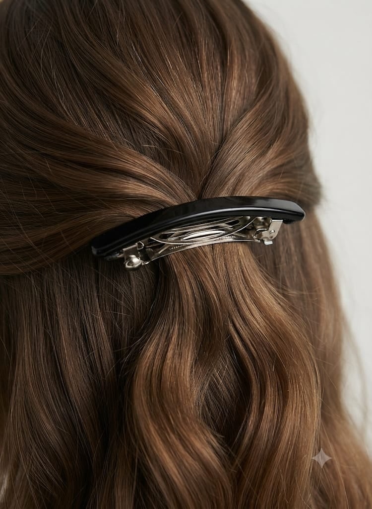 TITANIA Black French hair clip (3 pieces) - Image 3