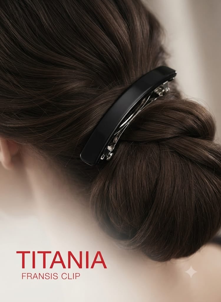 TITANIA Black French hair clip (3 pieces) - Image 5
