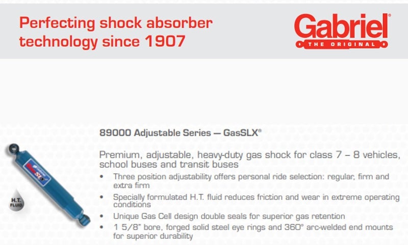 Gabriel GasSLX Heavy Duty Adjustable Shock Absorber - Image 3