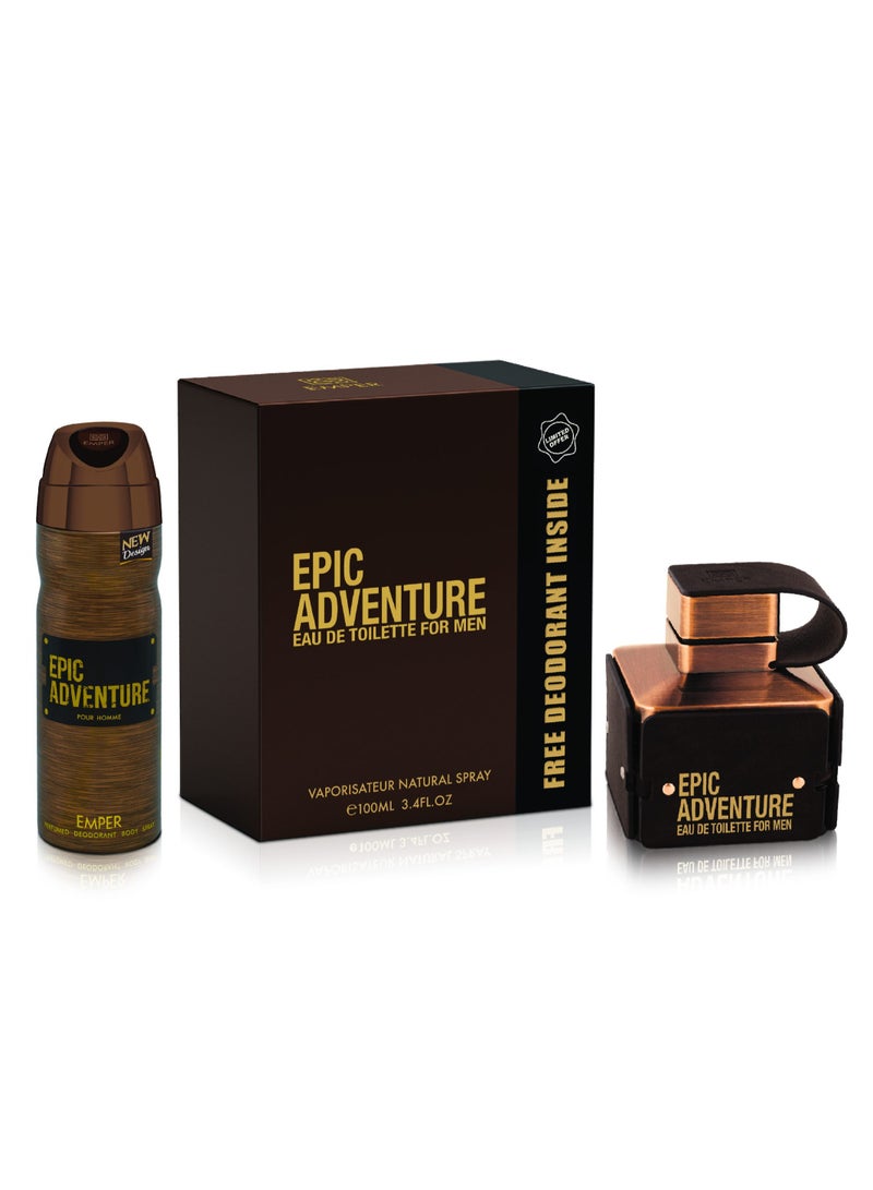 امبر طقم هدايا ابيك ادفنشر مكون من ( او دي تواليت 100مللي - سبراي بيرفيوم 200مللي) رجالي - Image 1