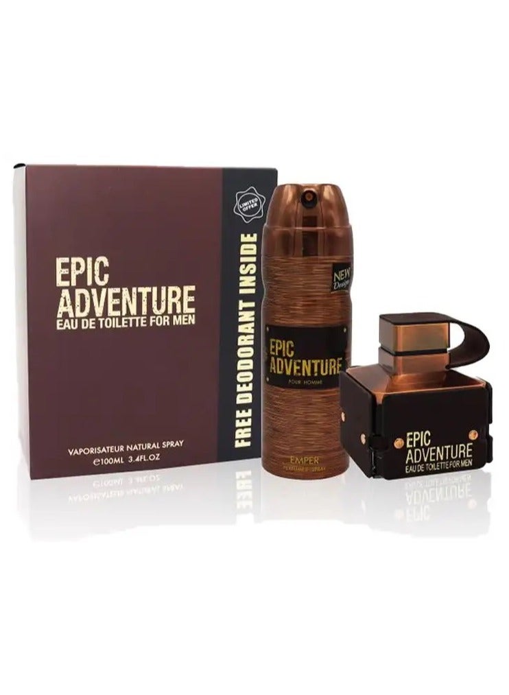 امبر طقم هدايا ابيك ادفنشر مكون من ( او دي تواليت 100مللي - سبراي بيرفيوم 200مللي) رجالي - Image 2