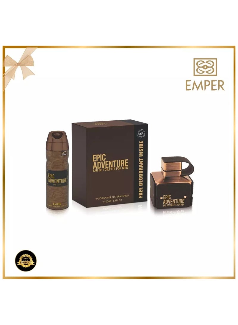 امبر طقم هدايا ابيك ادفنشر مكون من ( او دي تواليت 100مللي - سبراي بيرفيوم 200مللي) رجالي - Image 3