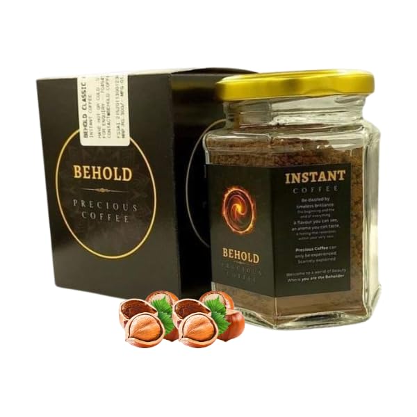 Behold Instant Coffee | Make Delicious Hot/Cold Coffee | Combo of 2, 80gm each (Hazelnut - 80gm, Hazelnut - 80gm)