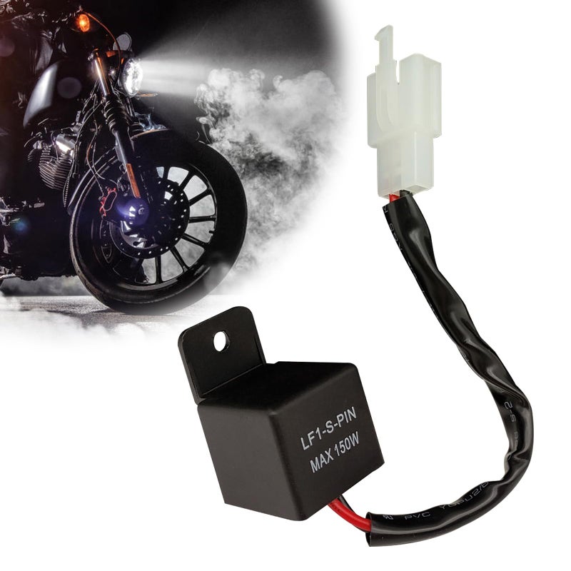 مرحلات فلاش LED 2 دبوس 12 فولت للسيارة لمؤشرات الفلاش LED قابلة للتعديل مجموعة موصلات الأسلاك لمصابيح إشارة الانعطاف للدراجات النارية فلاش هايبر 1 قطعة