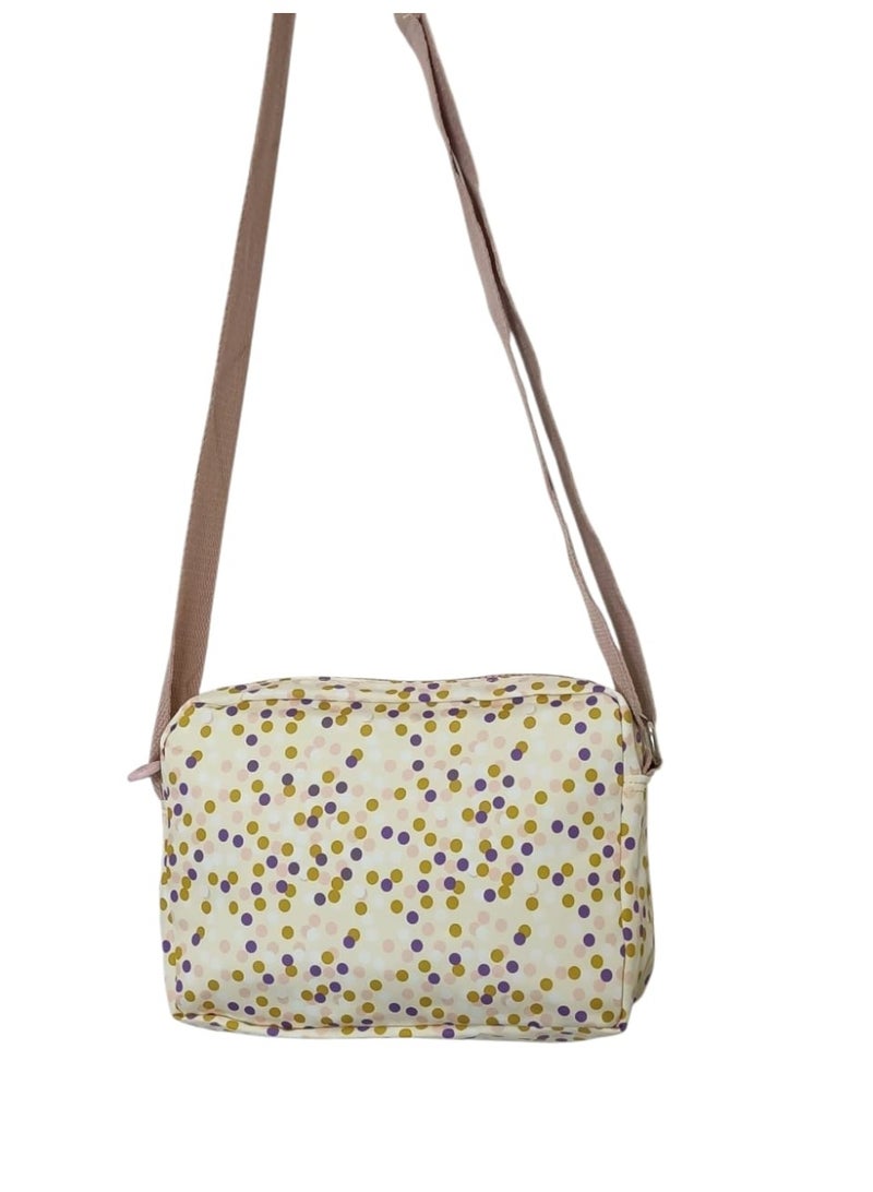 Women’s Crossbody Bag – Printed Design with 3 Zippers - Image 3