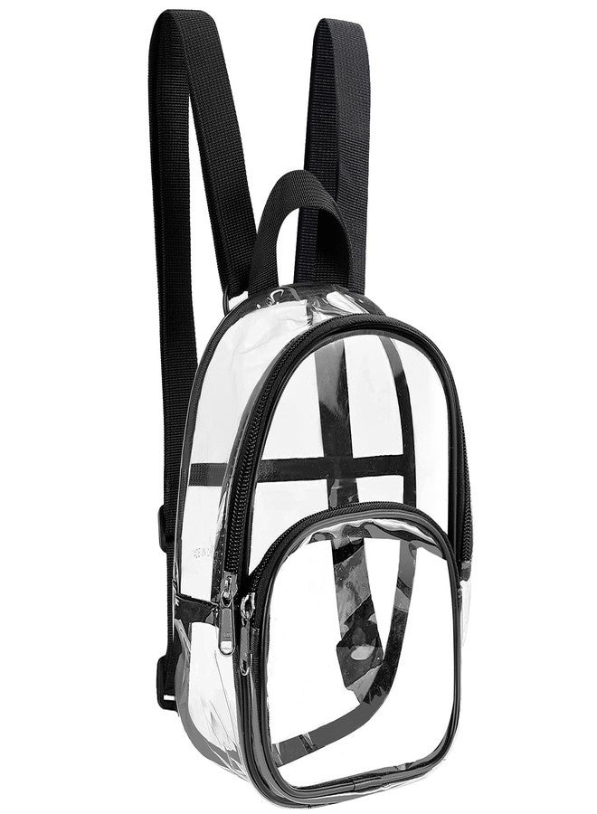 Mossio Clear Bag Stadium Approved, Heavy Duty Small Transparent Backpack For Boys, Girls, Adults Black - Image 3