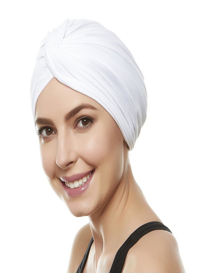 Beemo Women’s Swim Bathing Turban - White - Image 2