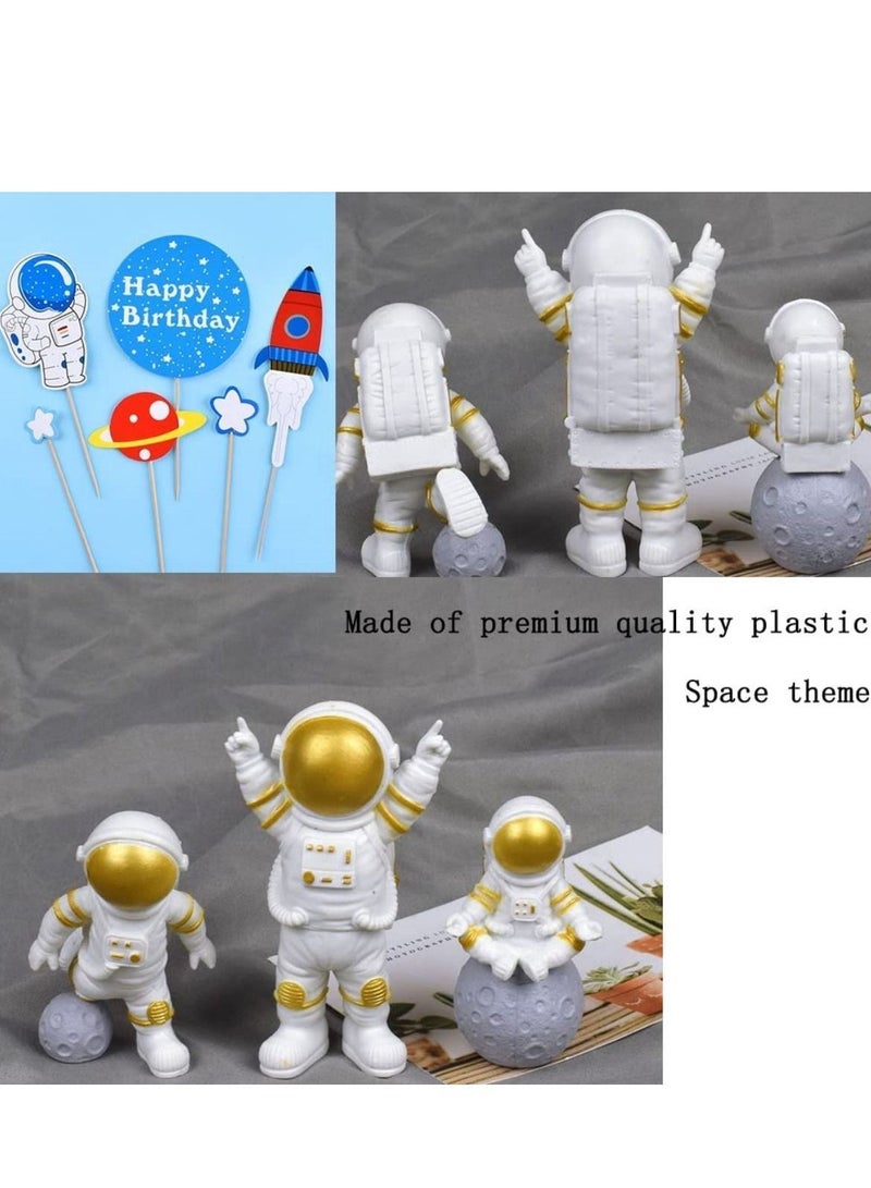 NIBEMINENT Astronaut Cake Decoration Birthday Figures Space Topper Happy Children's Party - Image 5