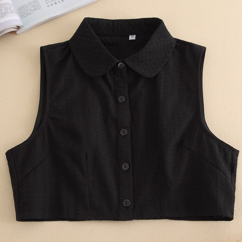 Fake Collar Women''s Pure Cotton Pleated Collar Autumn, Winter and Spring All-match Ruffled Vertical Collar Breathable Korean Style Simple Fake Collar for Women - Image 2