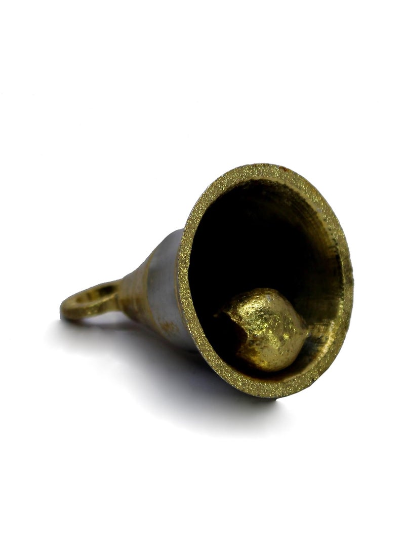 ESPLANADE eSplanade Brass Pooja Mandir and Decorative Bells Pack of 10 2 Inches Golden Silver  - Image 5
