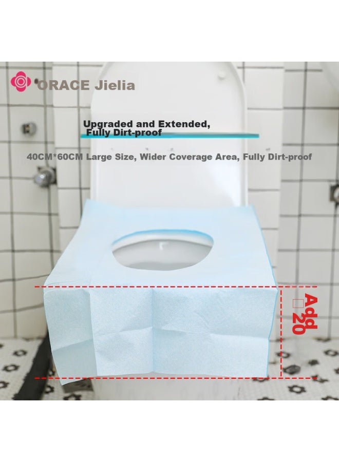 Grace Jieliya Disposable Toilet Seat Covers, Travel Adhesive, Waterproof Seat Protectors For Hotels, Large Size 40cm*60cm*10 Pieces - Image 5