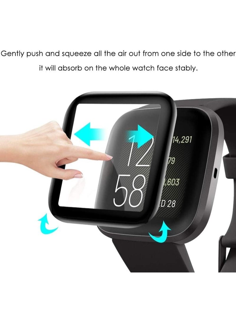 واقي شاشة ثلاثي الأبعاد ذو حواف ناعمة منحنية [مضاد للخدش] [خالٍ من الفقاعات] [مقاوم للكسر] [عالي الحساسية] (ليس زجاجيًا) لجهاز Imlab W02 - Image 4