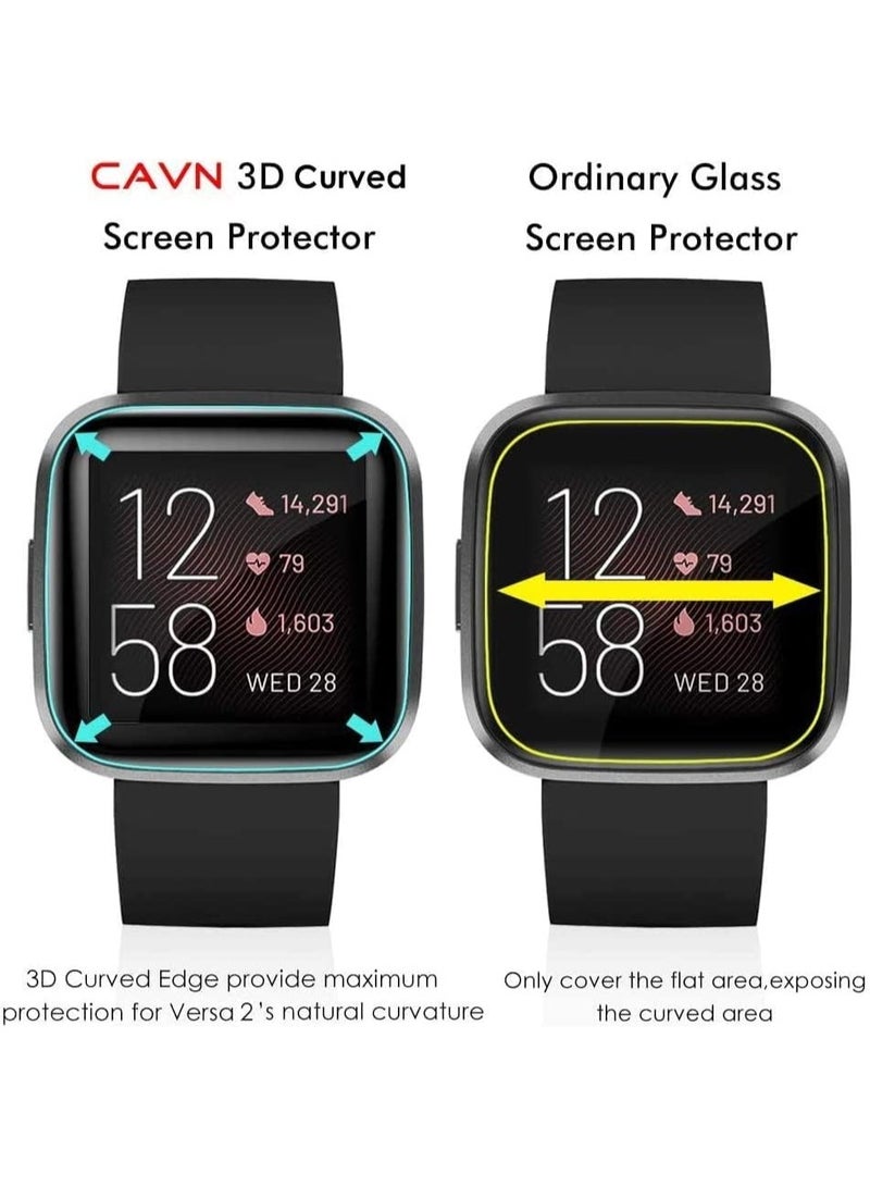 واقي شاشة ثلاثي الأبعاد ذو حواف ناعمة منحنية [مضاد للخدش] [خالٍ من الفقاعات] [مقاوم للكسر] [عالي الحساسية] (ليس زجاجيًا) لجهاز Imlab W02 - Image 2