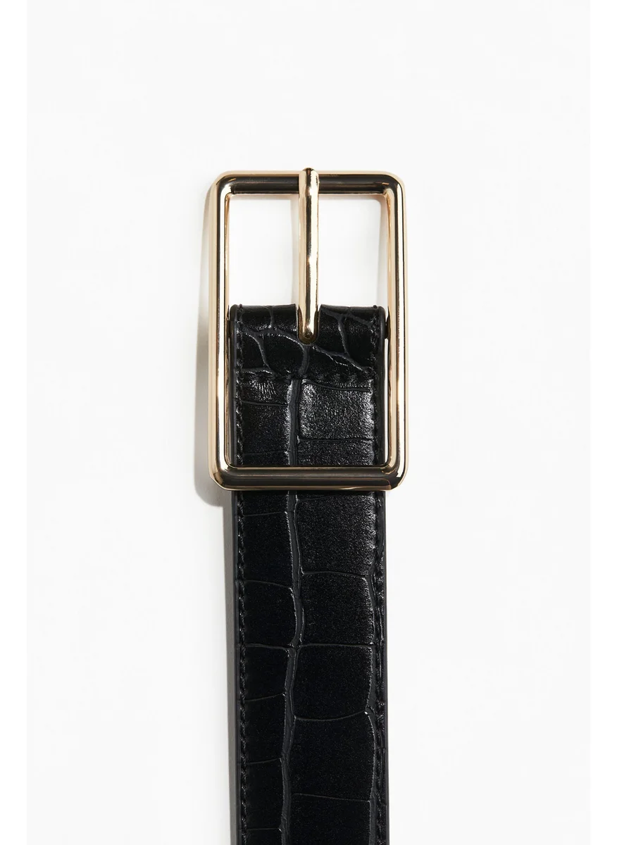 اتش اند ام Crocodile-Patterned Belt