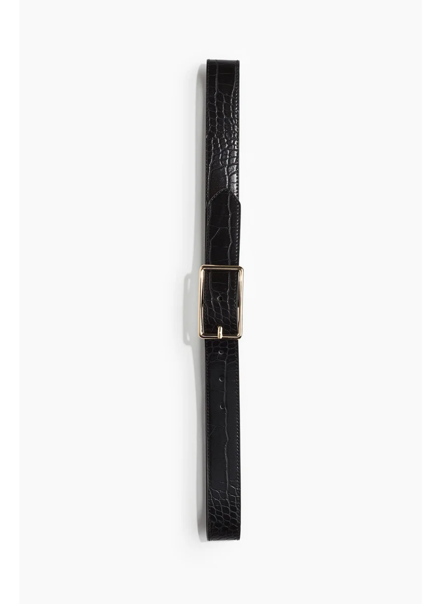اتش اند ام Crocodile-Patterned Belt
