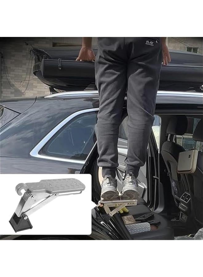 Door Step Car Roof Access | Car Roof Access Ladder | Roof Access Step Vehicles | Adjustable Car Roof Step, Overlanding Gear Roof Access, Car Roof Access, Vehicle Roof Step Ladder, Silver - Image 3